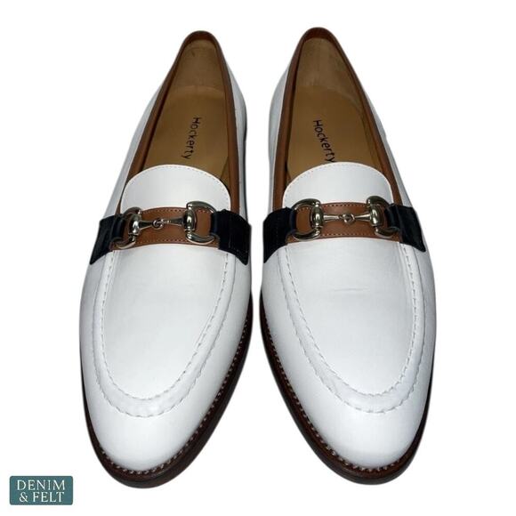Hockerty Horsebit Loafers Men’s 43 White Burgundy Blue Italian Calf‎ Leather NEW main image 10